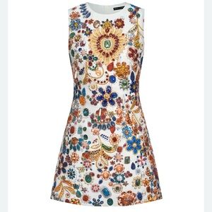 Embellished Multicolor Mini Dress